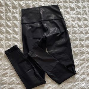 LULULEMON “leather looking” leggings